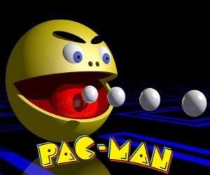 пазл Pac-Man есть шары с логотипом